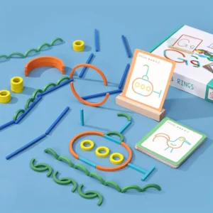 Sticks and Rings – Kreatywna Układanka Montessori