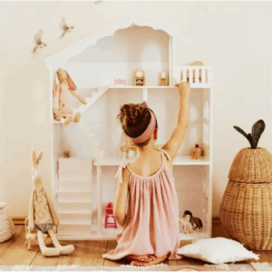 Regał-domek dla dzieci 2 w 1 na książki i zabawki